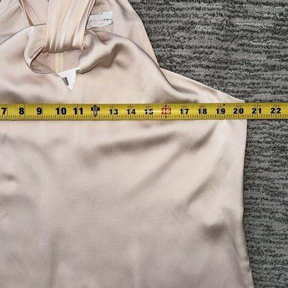 NWT JONATHAN SIMKHAI STANDARD
Mitra Washed Charmeuse Halter Dress Large Sand - Picture 8 of 13